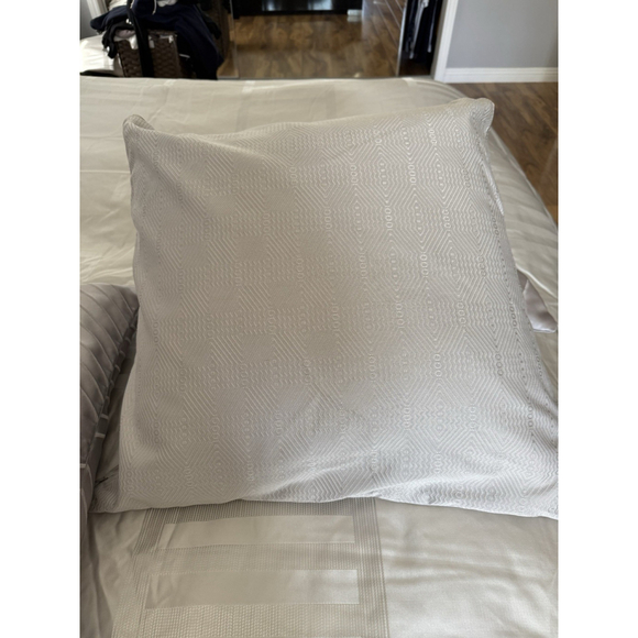 Hotel Collection Keystone Light Grey Euro Sham 2 Pcs - Picture 2 of 2